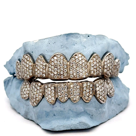 Custom Pave VVS Moissanite HandSet Grillz