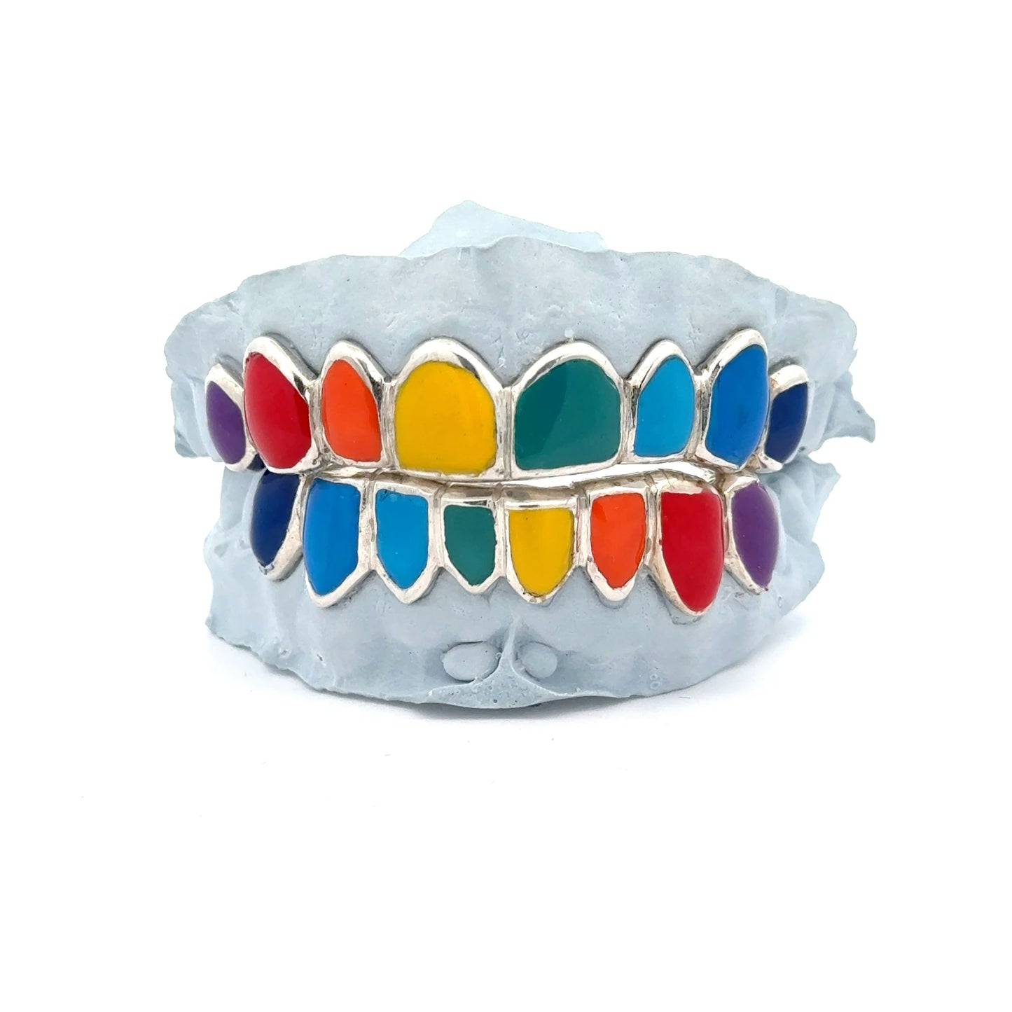 Custom Rainbow Enamel Grillz