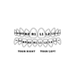 Custom 2 Teeth - 3D Double Star + Open Face Window Grillz