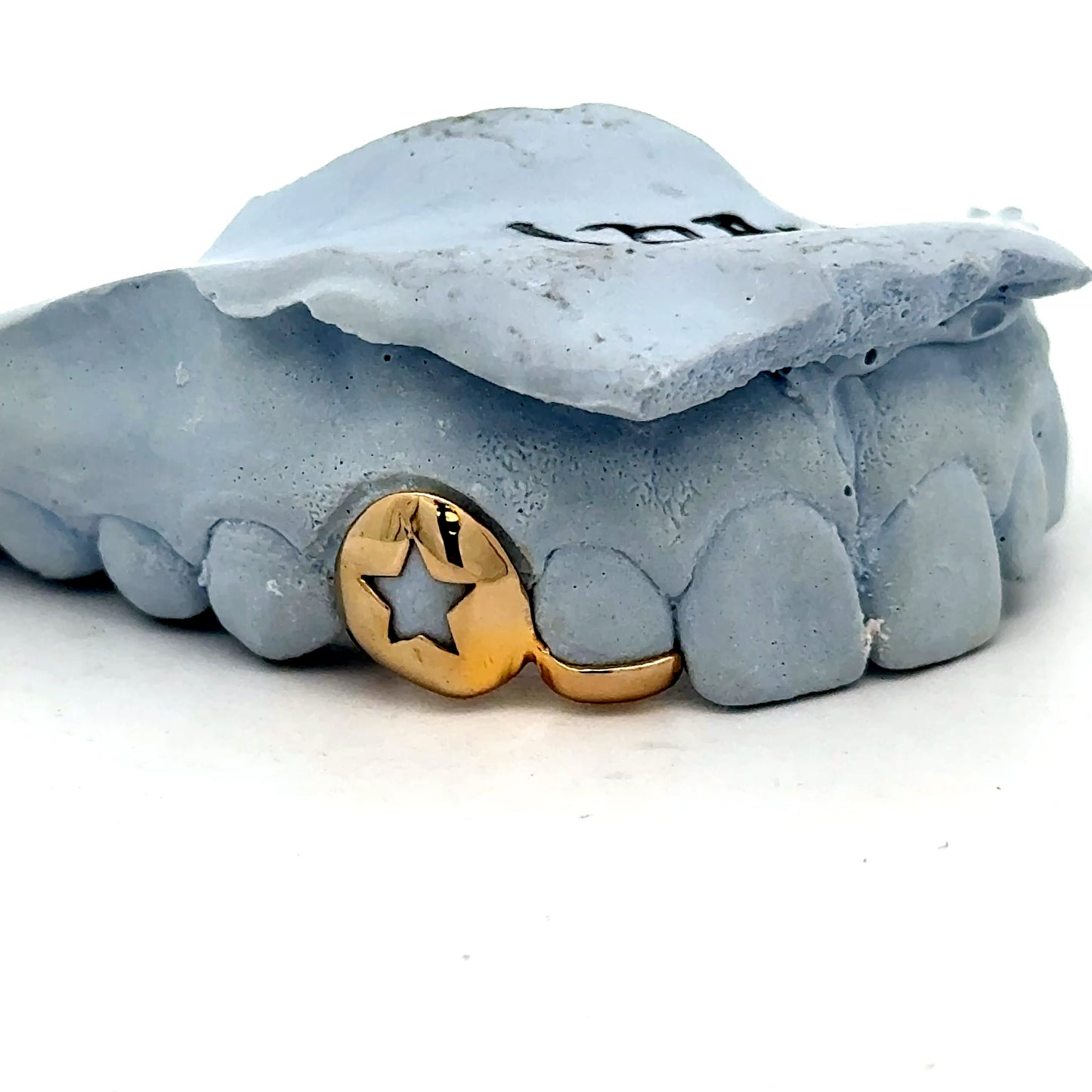 Custom 2 Teeth - Star Open Face + Bar Grillz
