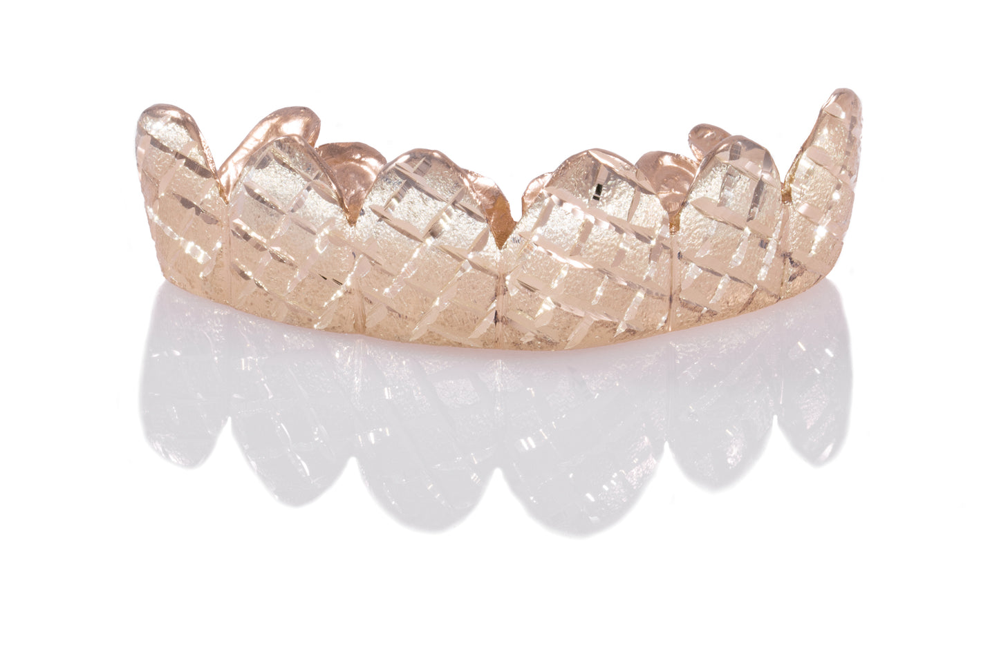 Custom Diamond Dust Cut Gold Grillz [SG009]