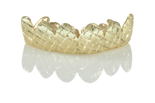 Custom Diamond Dust Cut Gold Grillz [SG009]