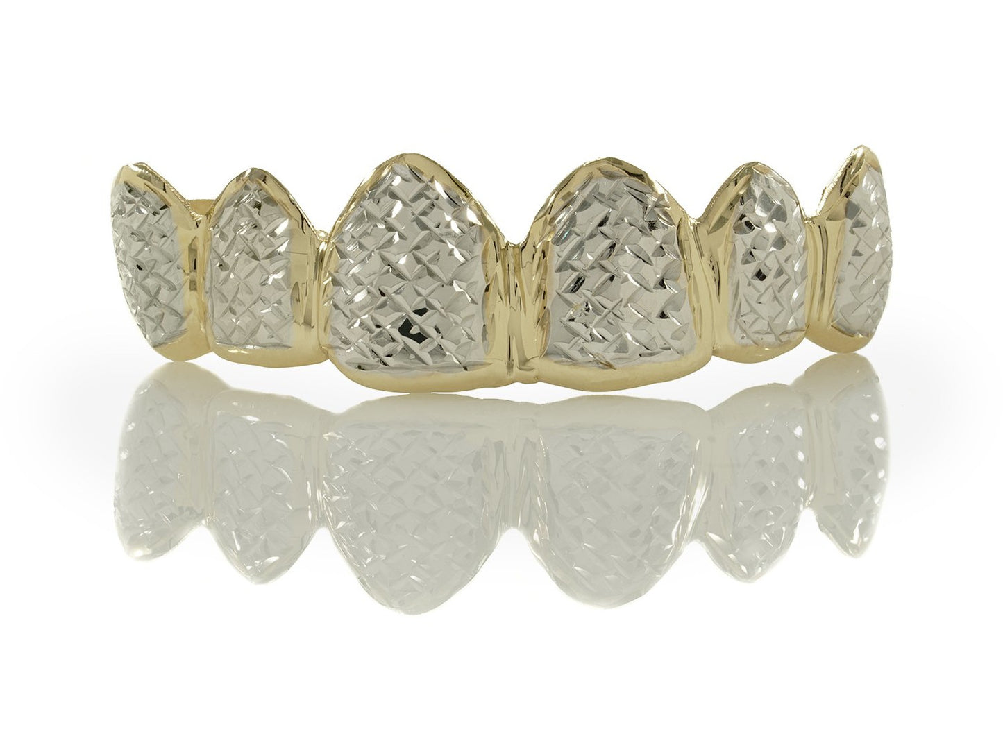 Two Tone Box Diamond Cut Grillz [SG010]