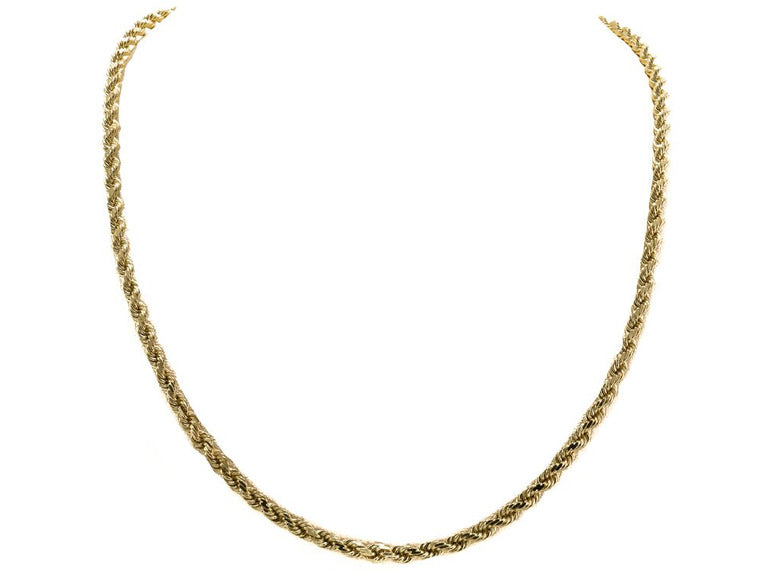 10K Yellow Gold Rope Chain - 4MM