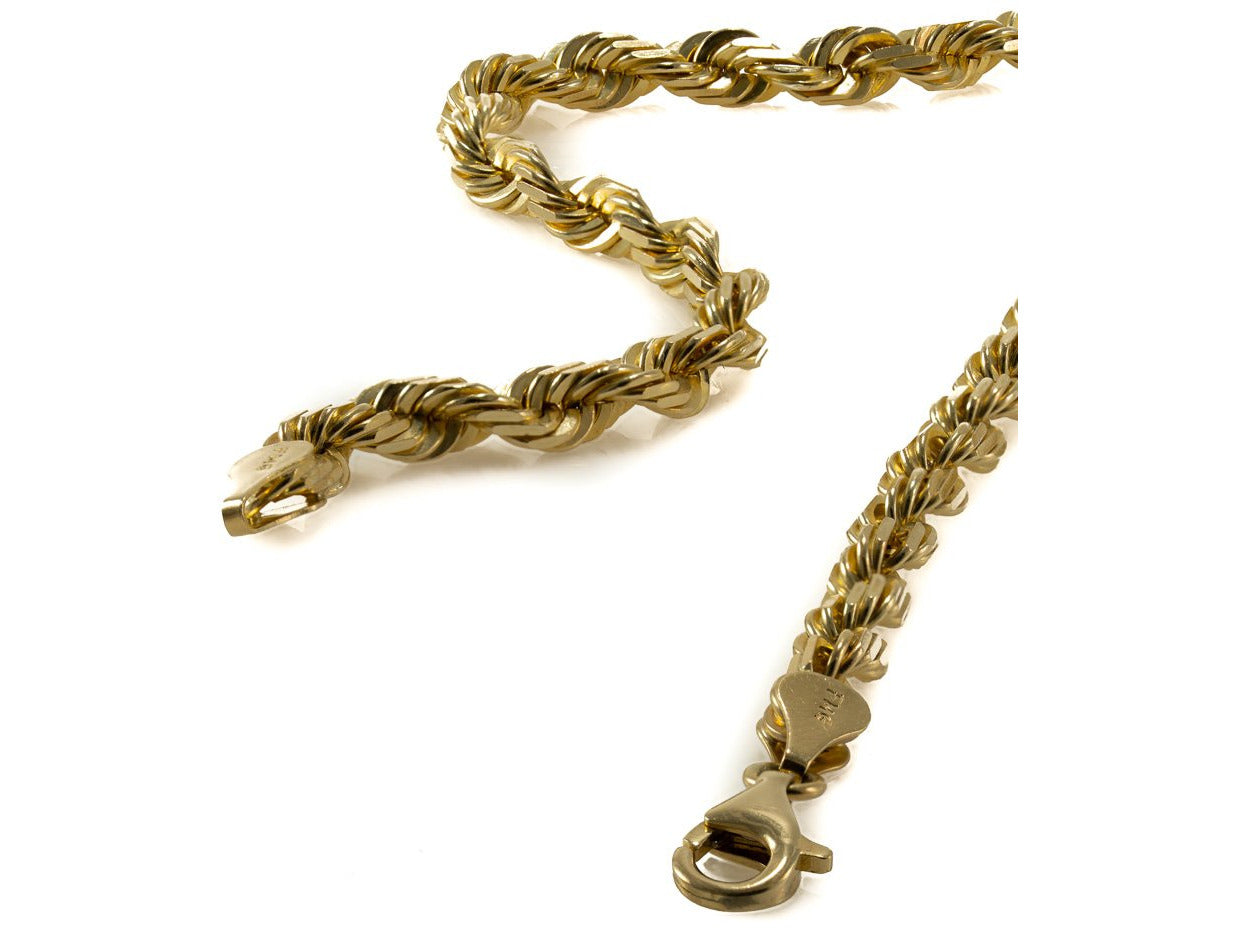 10K Yellow Gold Rope Chain - 6mm 24 / Yellow / Solid