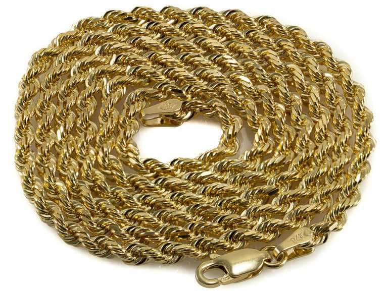 10K Yellow Gold Rope Chain - 3MM
